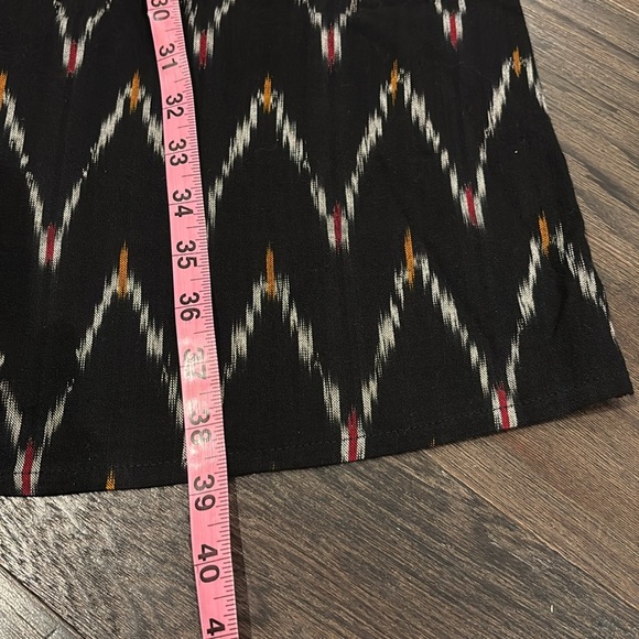 LOFT Strappy X-back V-neck, Lined,Side Zipper,black pattern Summer midi - Picture 9 of 10